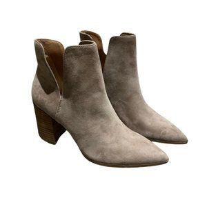 Steve Madden Women's Taupe Suede Pointed Toe Ankle Boots Size 10